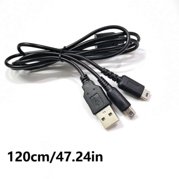 1 stk/2 stk USB-ladekabel Bærbar ladekabel for konsoll 47 tommer dataoverføringskabel universell strømkabel[J] 2 items