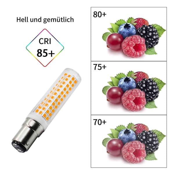 Varmhvite LED-pære Pakke 2x B15d 7W 3000K