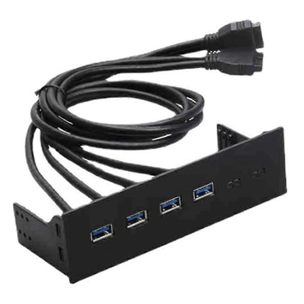 Frontpanelnav Multifunktionella USB-hubbar Datorutökningskort Optisk enhet Frontpanel för PC-dator Plug and Play[J] Black