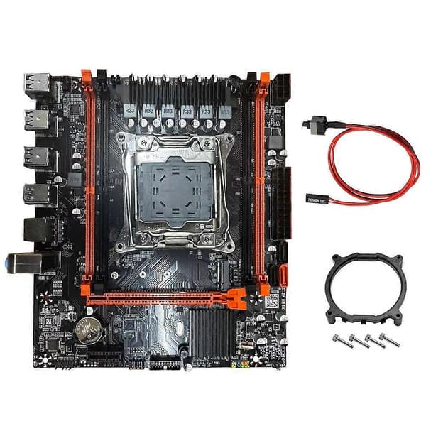 X99 D4 Stationär Moderkort+Switch Kabel B85 LGA2011-3 4X DDR4 REG ECC RAM-platser M.2 PCIE SATA3.0 X99 Spelmoderkort[J]