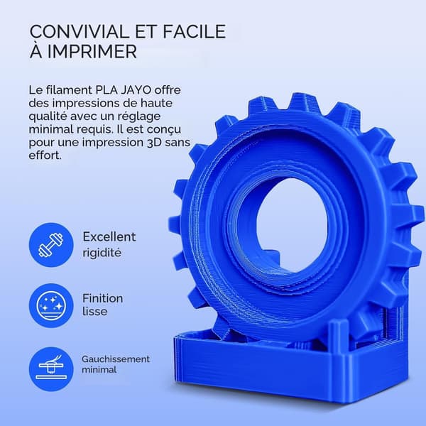PLA-filament, 1,75 mm, dimensionsnøjagtighed ±0,02 mm, egnet til de fleste FDM 3D-printere, sort Black