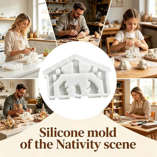 Silikone juleforme til julekrybber - Nem udløsning festdekoration (JJ)