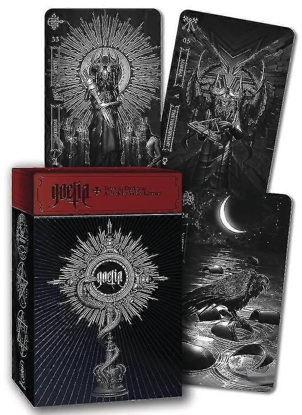 Goetia Tarot In Darkness Tarotkort Tarot Deck Table Oracle för spådom öde engelsk version brädspel spelkort fest[J]