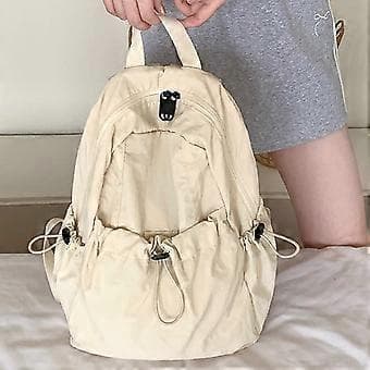 Beige Lättvikts Pendlarryggsäck 30L Stor Kapacitet