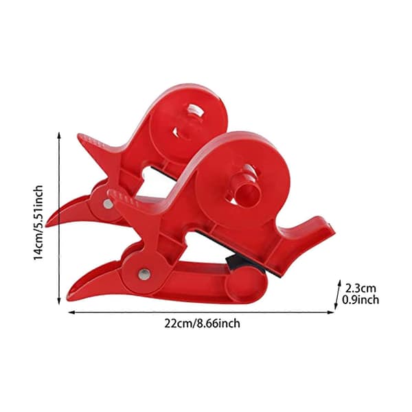 4 st tejpdispenser julklappspapper bordsklämma - bordsinpackningsverktyg, julklappstejpdispenser Red