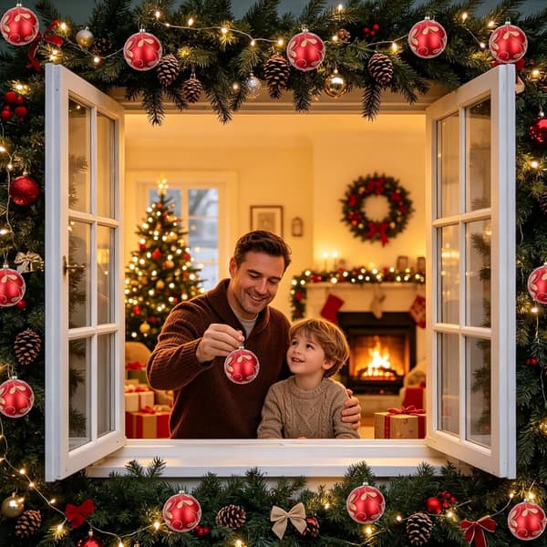 Glänsande Splittersäkra Julkulor, Set med 6 Ornament (JJ)