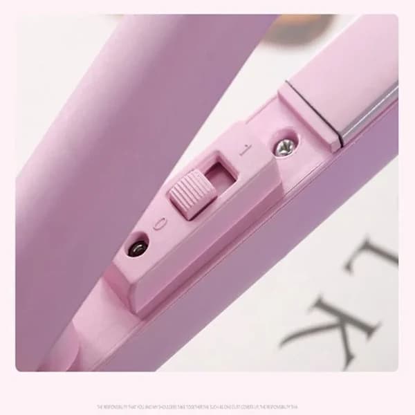 Bærbar Keramisk Mini Krølltang Lilla 16.5cm × 8.5cm × 4.5cm Rosa