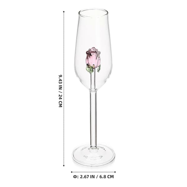 Rosekrystallbeger for hjemmebruk Rosa glassvinkopp