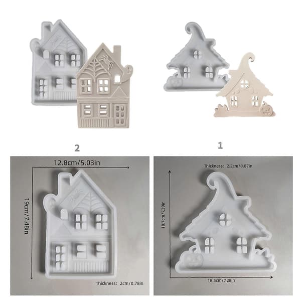 Halloween Husformad Silikonform för DIY Hantverk