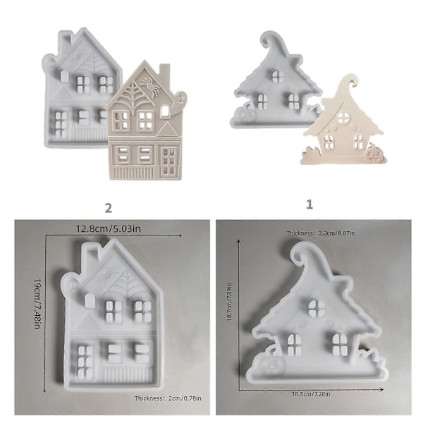 Halloween Husformet Silikoneform til DIY Håndværk