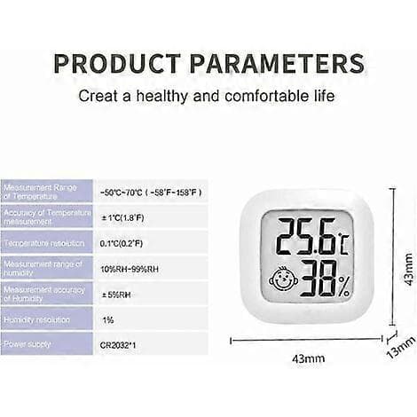 Mini digital inomhustermometer hygrometer hög precision temperatur och