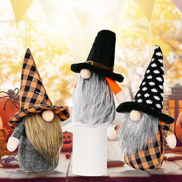 Halloween Tomtar Ornament Dekorationer Tomte Present Set