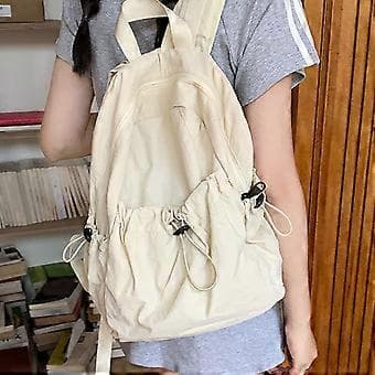 Beige Lättvikts Pendlarryggsäck 30L Stor Kapacitet