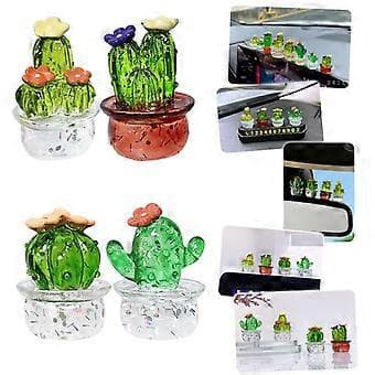 Mini Resin Kaktus Ornamenter til Bildekor