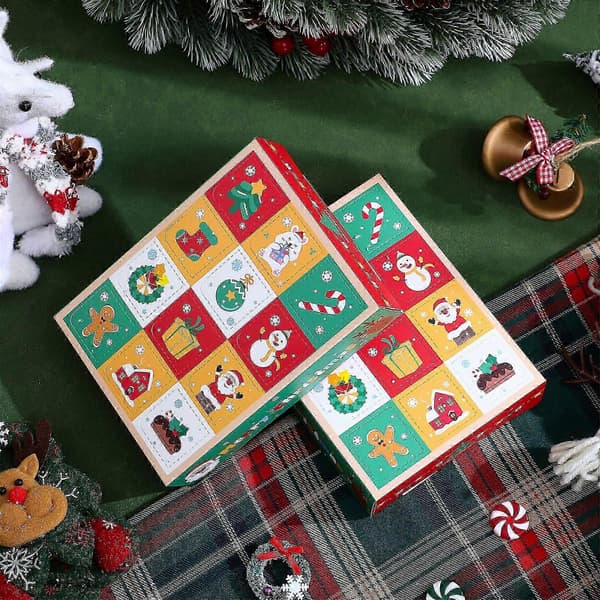 5 st julklappsförpackning julklappspapperslåda julgodisgodisförpackningslåda-inst[J]