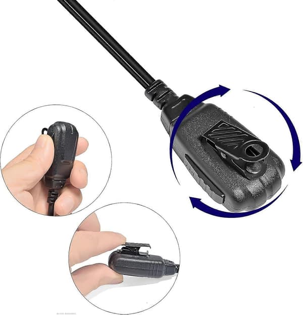 2-bens sikkerhedsradiohjelm-intercom-headset med PTT-mikrofon tovejsradio tilbehør [MI][J]