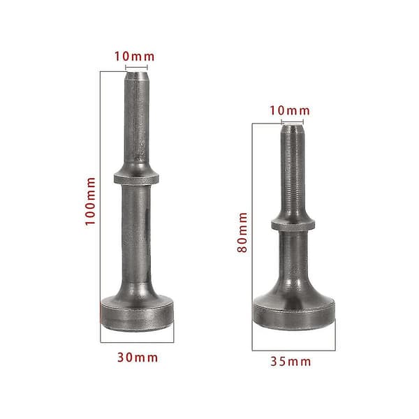 2 stk. 80 mm/100 mm Spade Hammer Stål Glat Pneumatisk Drifter Lufthammer Værktøjsbits Sæt Udvid