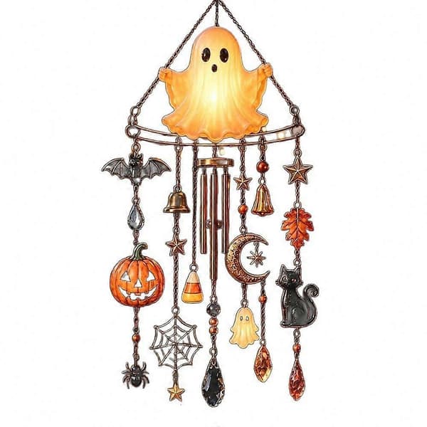 Halloween Spøgelse Hængende Dekoration - Vindklokke Glow