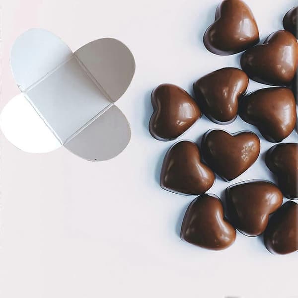 Chokoladeindpakningsbakker til opbevaring 50 stk. hvide papirrumsbunde