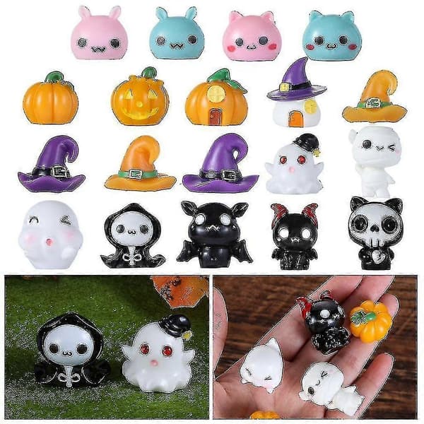 Mini Halloween-prydnader 1 st Söt Spökfigur