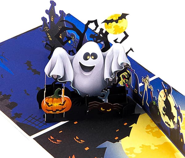 Halloween Spøgelse Citrus Pop-Up Kort (JJ)