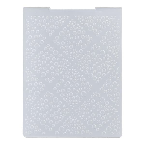 Runde prikker prægefolder stencil papirhåndværk DIY scrapbogsskabeloner til julekortfremstilling præget plade[J] Multicolor