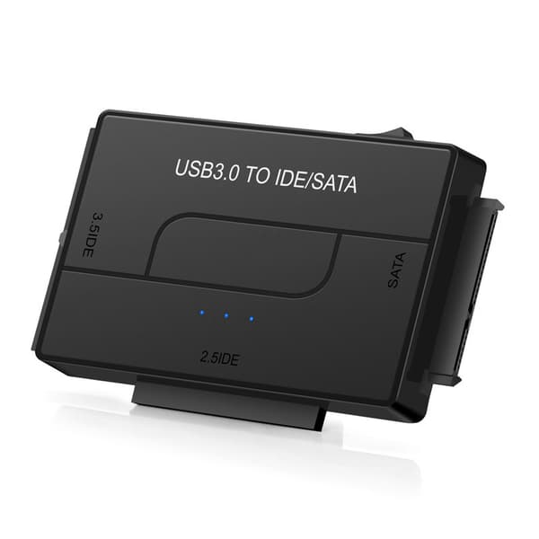 SATA/IDE til USB 3.0 harddisk kortlæseradapter - Understøtter 2,5/3,5\" HDD SSD, 5,25\" CD/DVD-drev