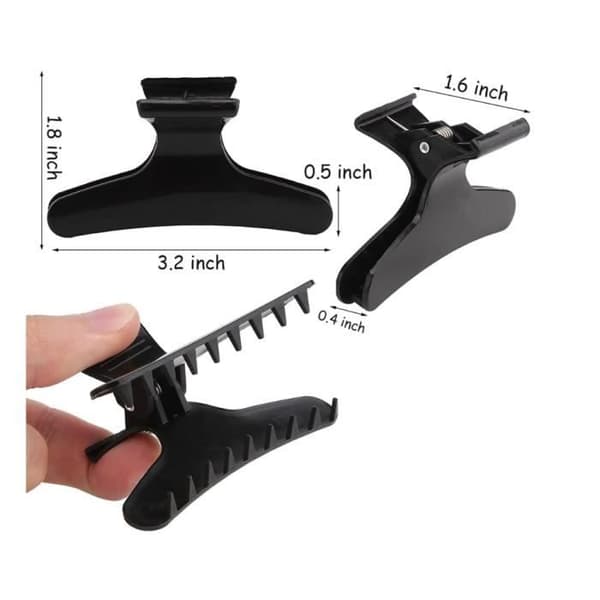 Perhoshiusklipsit - Ei määritelty - 12 kappaletta - Musta - PP-materiaali - Kestävä[J] Black