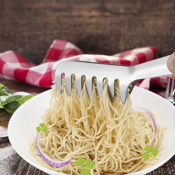 2-pak pastaske, madtang i rustfrit stål, spaghettiske - XINGX