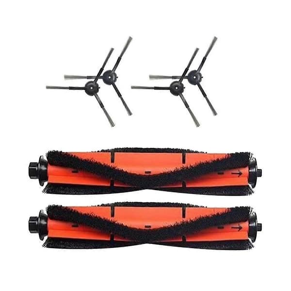 Reservedele Hepa Filter Hovedrullebørste Sidebørste til Eve Plus Støvsuger[J] OrangeBlack