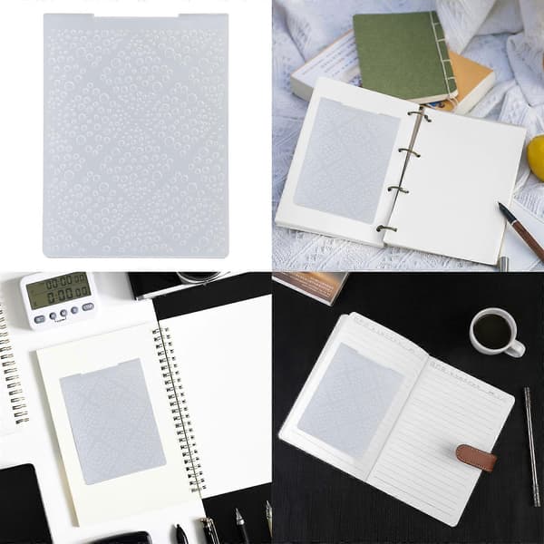 Runde prikker prægefolder stencil papirhåndværk DIY scrapbogsskabeloner til julekortfremstilling præget plade[J] Multicolor