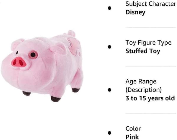 Waddles Gris Plysjdukke 7