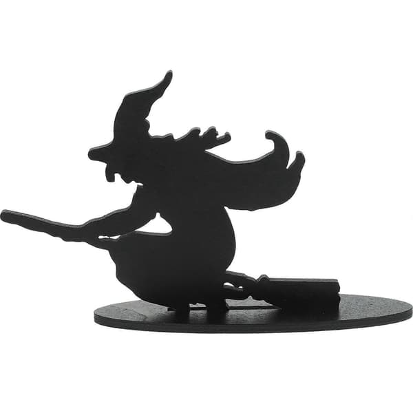 Hekseskilt Halloween Bordpynt 16x12x0,5cm Sort