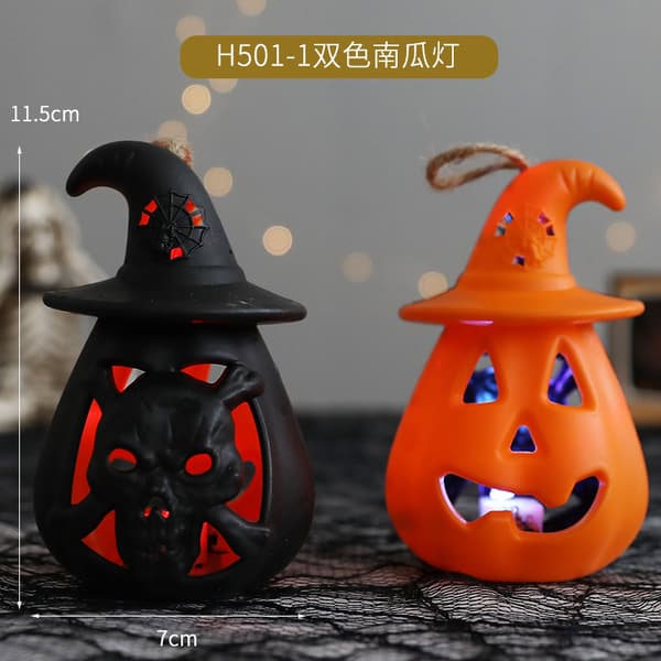 Halloween kurpitsakynttilä kurpitsalamppu 2 kpl