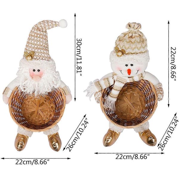 Julklappspåsar Godisburk Förvaringskorg Tomte Snögubbe Låda Söt Julgodis[J] elder