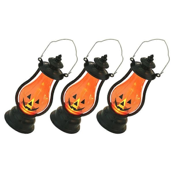 Halloween Gresskarlykt Ornamenter 19x6.7cm 3 stk