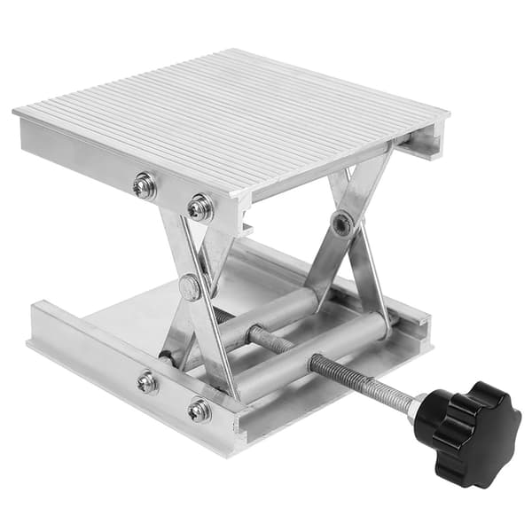 100x100mm Aluminiumlegering Manuell Finjustering Laboratorie Lyftbord Plattformsstativ Rack