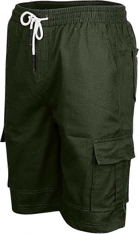 Cargo-shorts til mænd, afslappede sommer-shorts til mænd, afslappede patchwork-lommer, overalls, sports-værktøjsshorts [J]