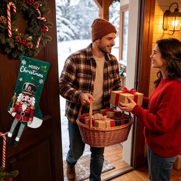 Oppbevaringspose for julepynt, strømper og ornamenter (store gjenstander) (J)