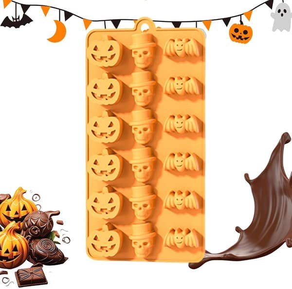 Silikon Halloween-godteriform for matlaging, fondantlaging og baking (J)
