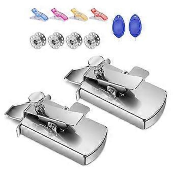 Magnetisk sömnadsguide kit 2-pack för universalmaskiner, fållguide och mer