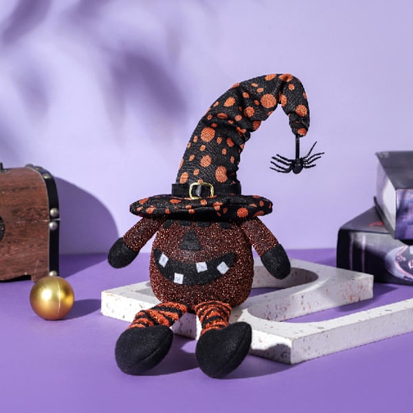 Häxplyschprydnader Halloween-samlarobjekt för barn