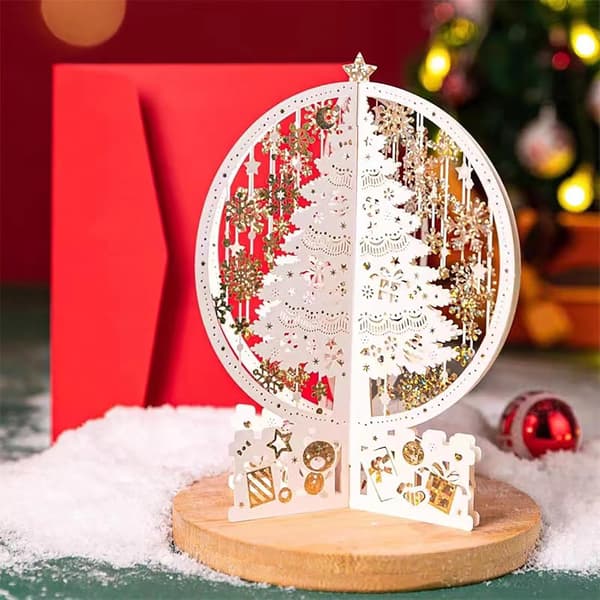 Jul Pop-up Kristallkula Gratulationskort (JJ)