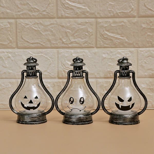 Halloween Gresskar Nattlys Dekorasjon for Barn 5-Pakning