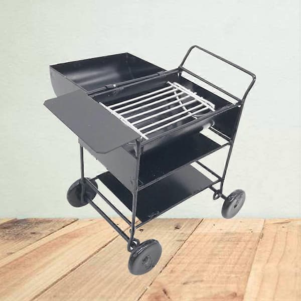 Lomme Model Bbq Grill Dekoration til Mini Hus Hjem[J]