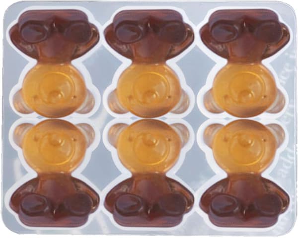 Silikoneform til gelélys formet som en colaflaske - 6 hulrum (J)