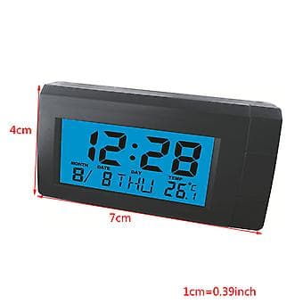LCD-näyttö, mittari, kello, lämpömittari, volttimittari