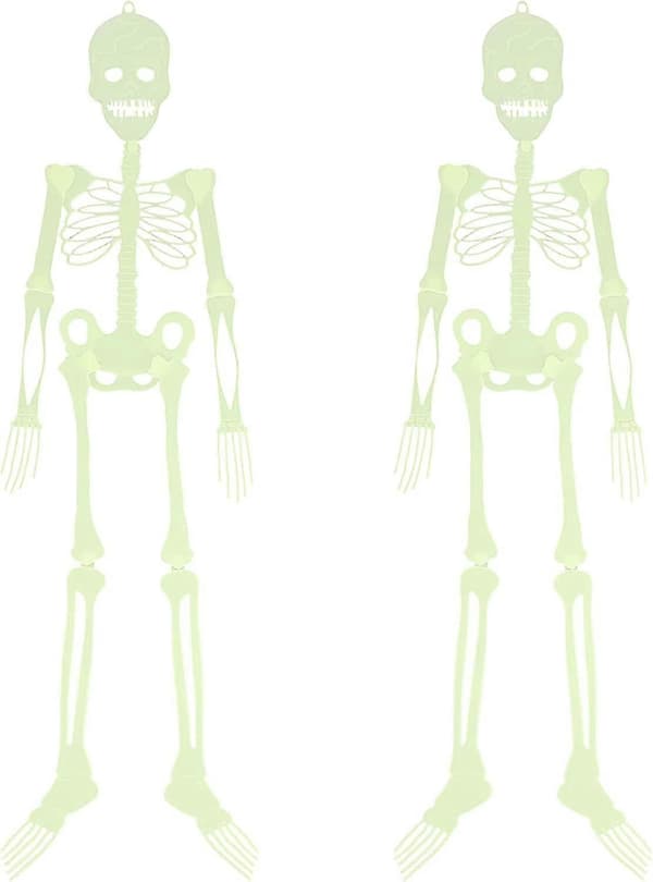 Lysende Skelet Dekorationer 2 stk 90cm til Halloween Festpynt