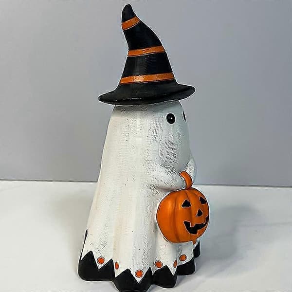 Miniature Halloween Spøgelsespynt Sæt med 6