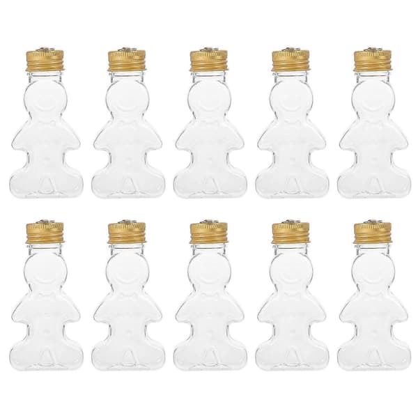10 st pepparkaksflaskor julgranshänge transparenta flaskor tomma påfyllningsbara flaskor (FMY) Gyllene[J] Golden 9.5X4.5X2.3CM